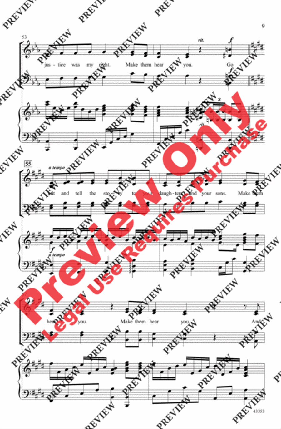 Make Them Hear You 4-Part scores gallery preview page 9