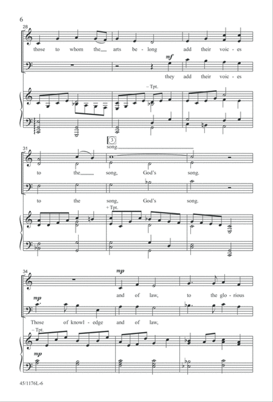 10 More Anthems for about 10 Singers 3-Part scores gallery preview page 6