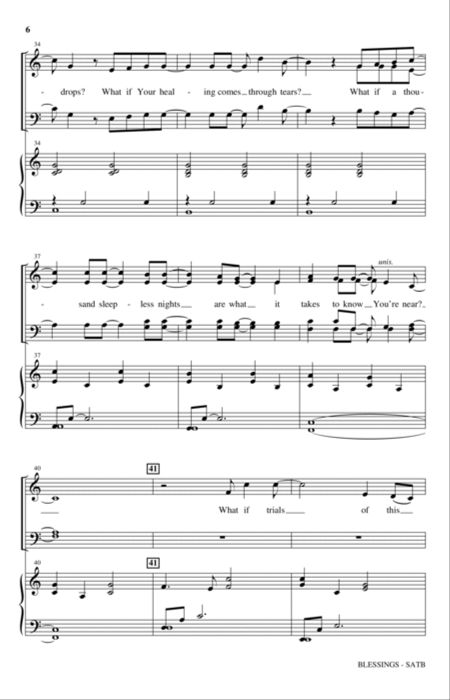 Blessings (arr. Heather Sorenson) 4-Part scores gallery preview page 4