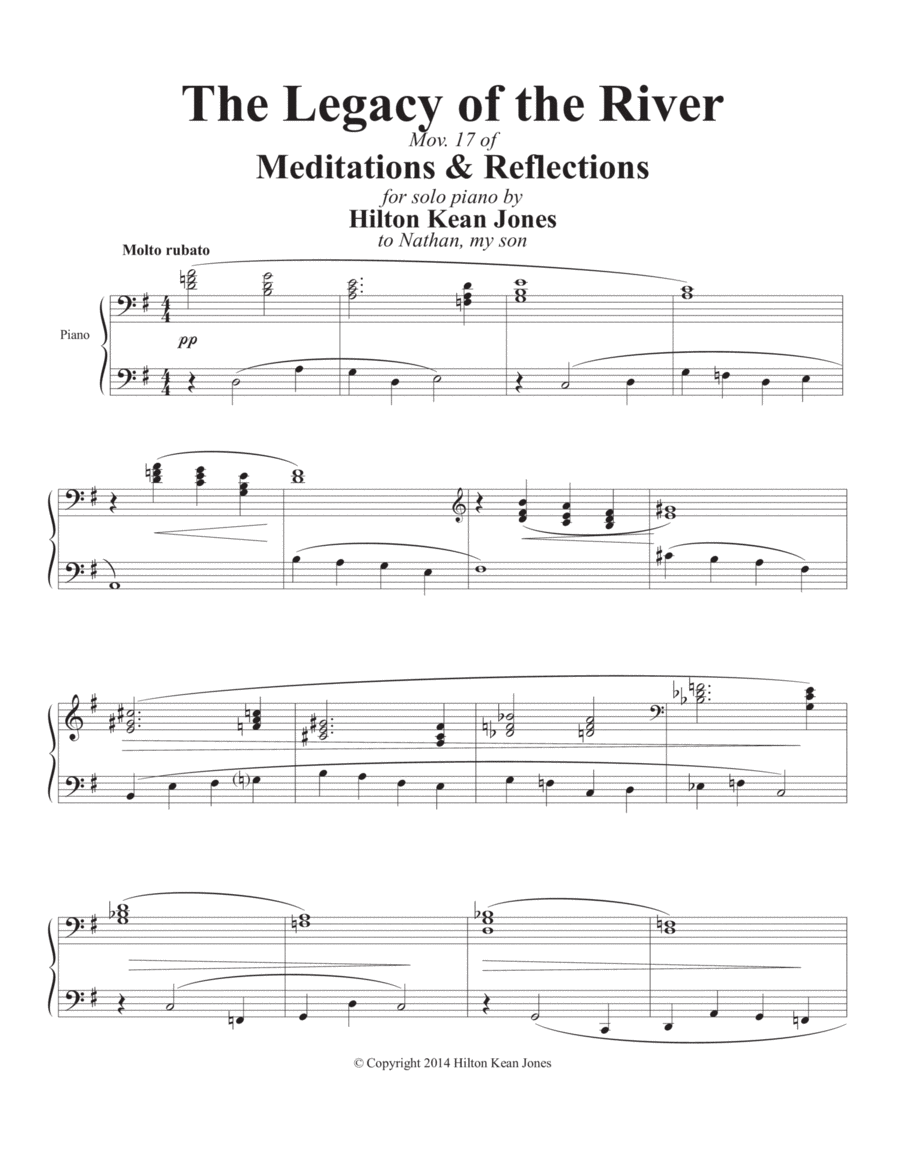 The Legacy of the River The Legacy of the River Easy Piano scores gallery preview page 1