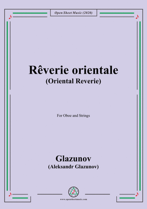 Book cover for Glazunov-Rêverie orientale(Oriental Reverie),for Oboe&Strings