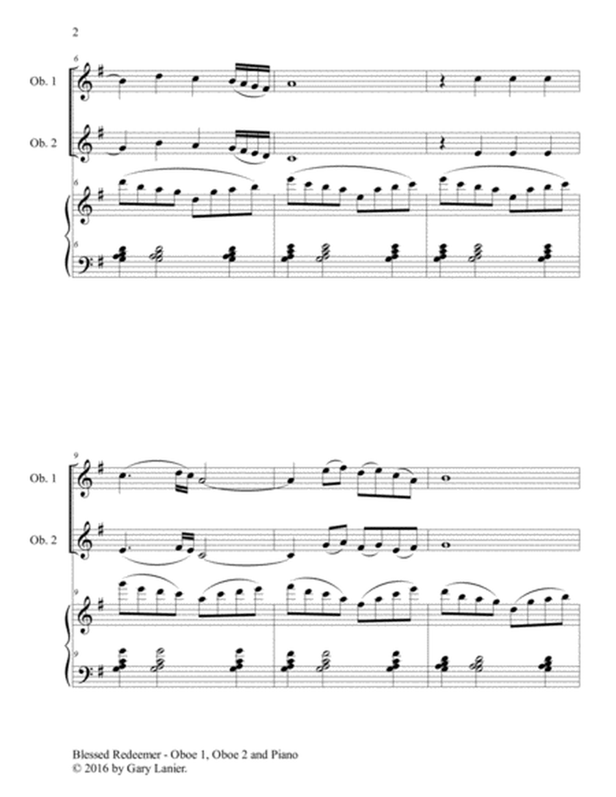 3 FAVORITE HYMNS (Trio - Oboe 1, Oboe 2 & Piano with Score/Parts) image number null