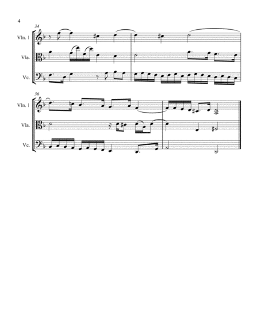 Fantasia in d minor - string trio/ensemble String Trio scores gallery preview page 4