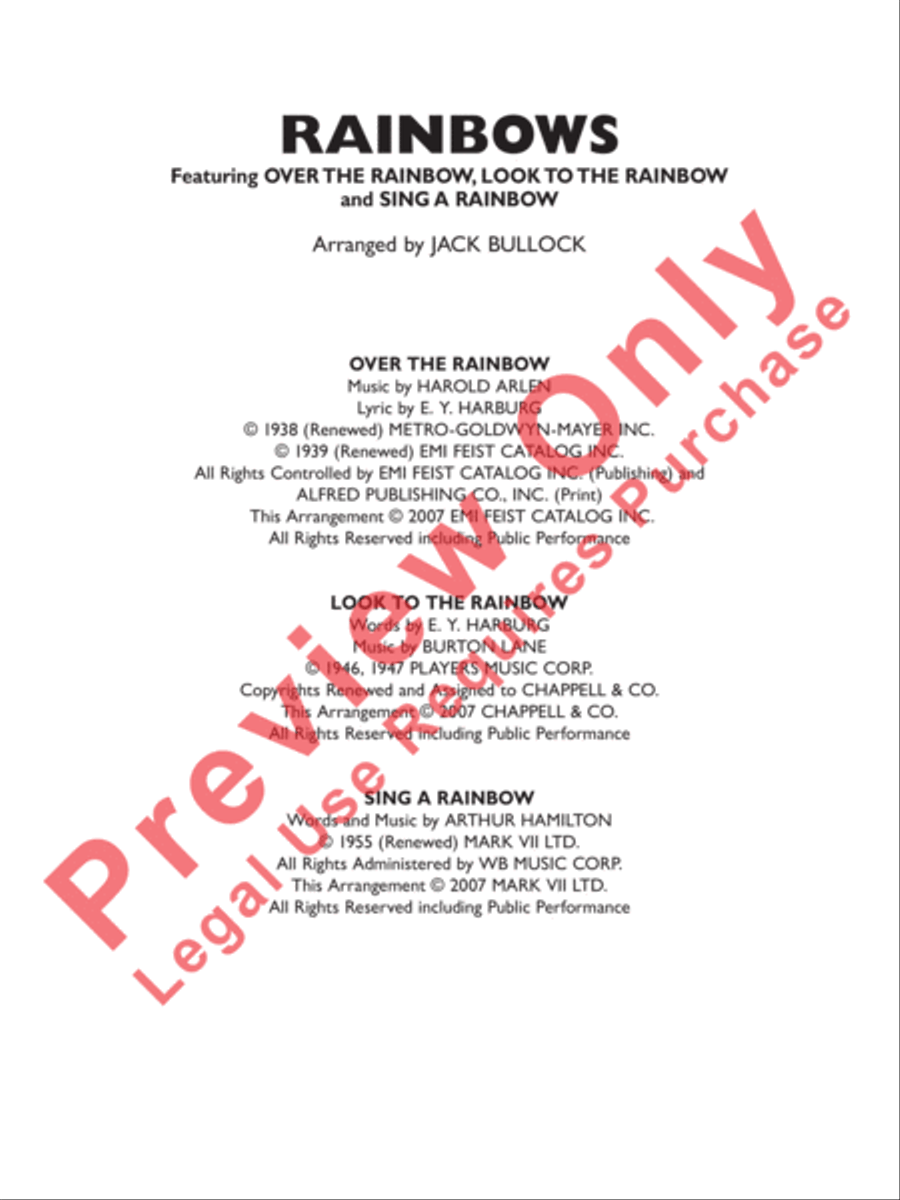Rainbows Concert Band scores gallery preview page 3