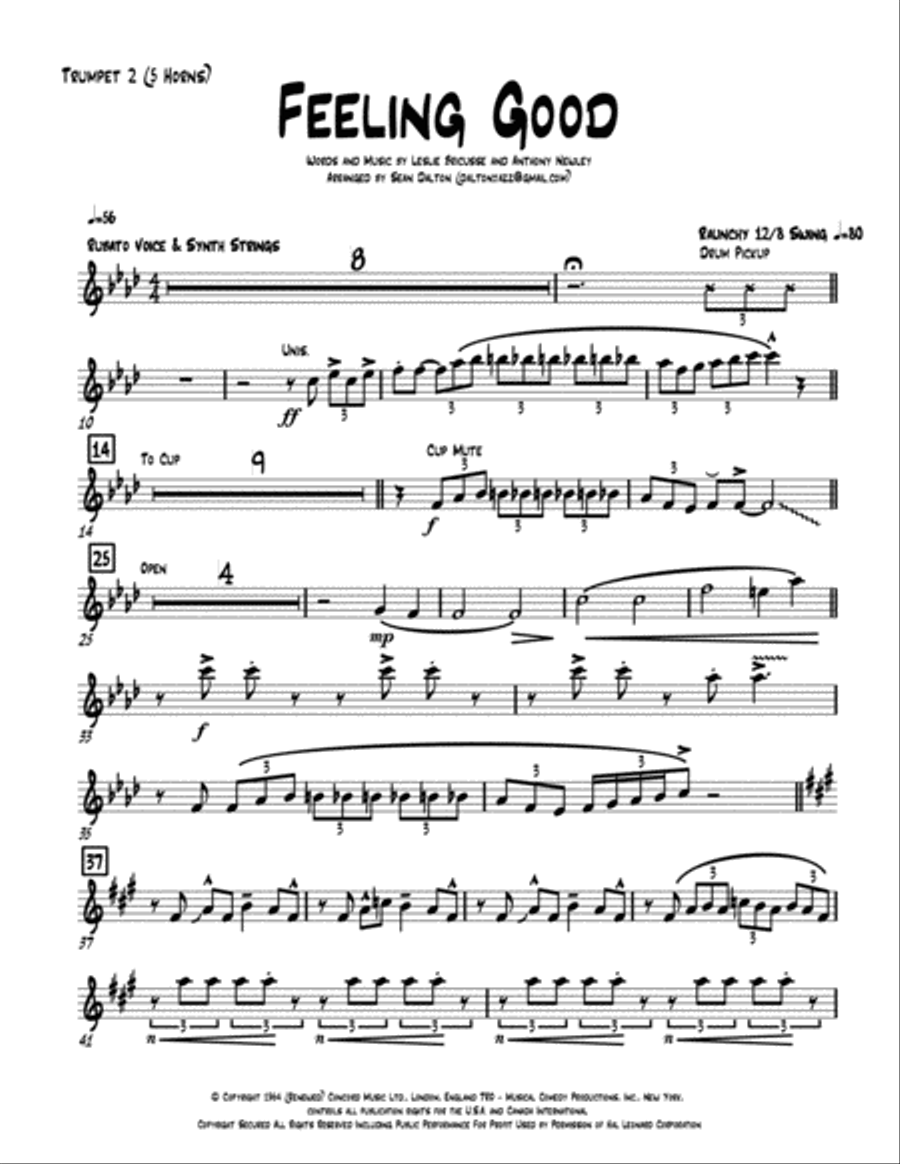 Feeling Good Large Ensemble scores gallery preview page 3