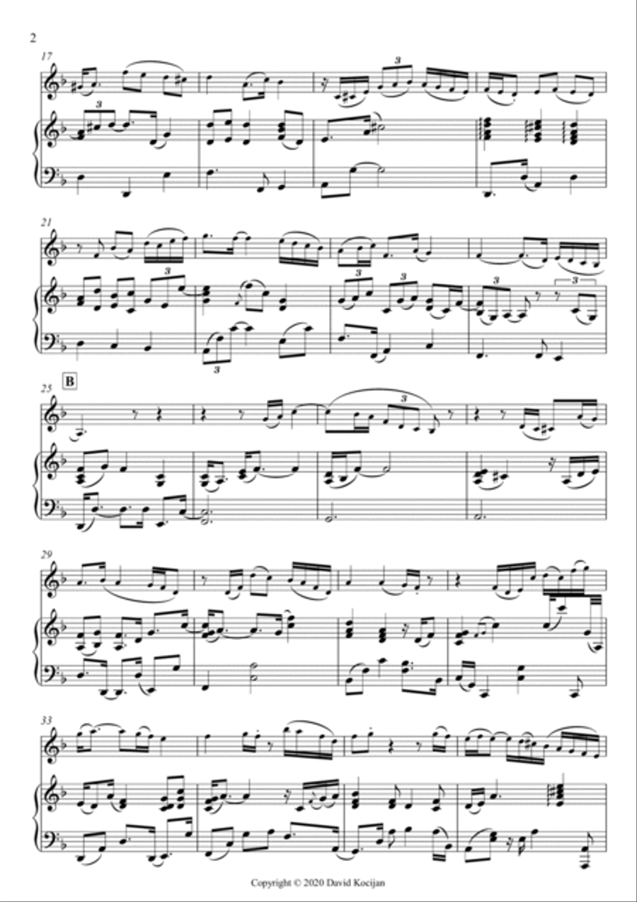 Minuet in D-minor (violin & piano) Violin Solo scores gallery preview page 2