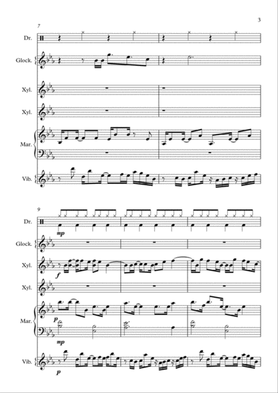 Fireflies Fireflies Percussion Ensemble scores gallery preview page 3