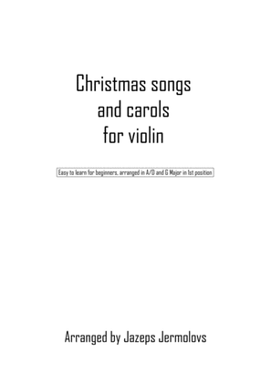 Best Christmas songs and carols for violin