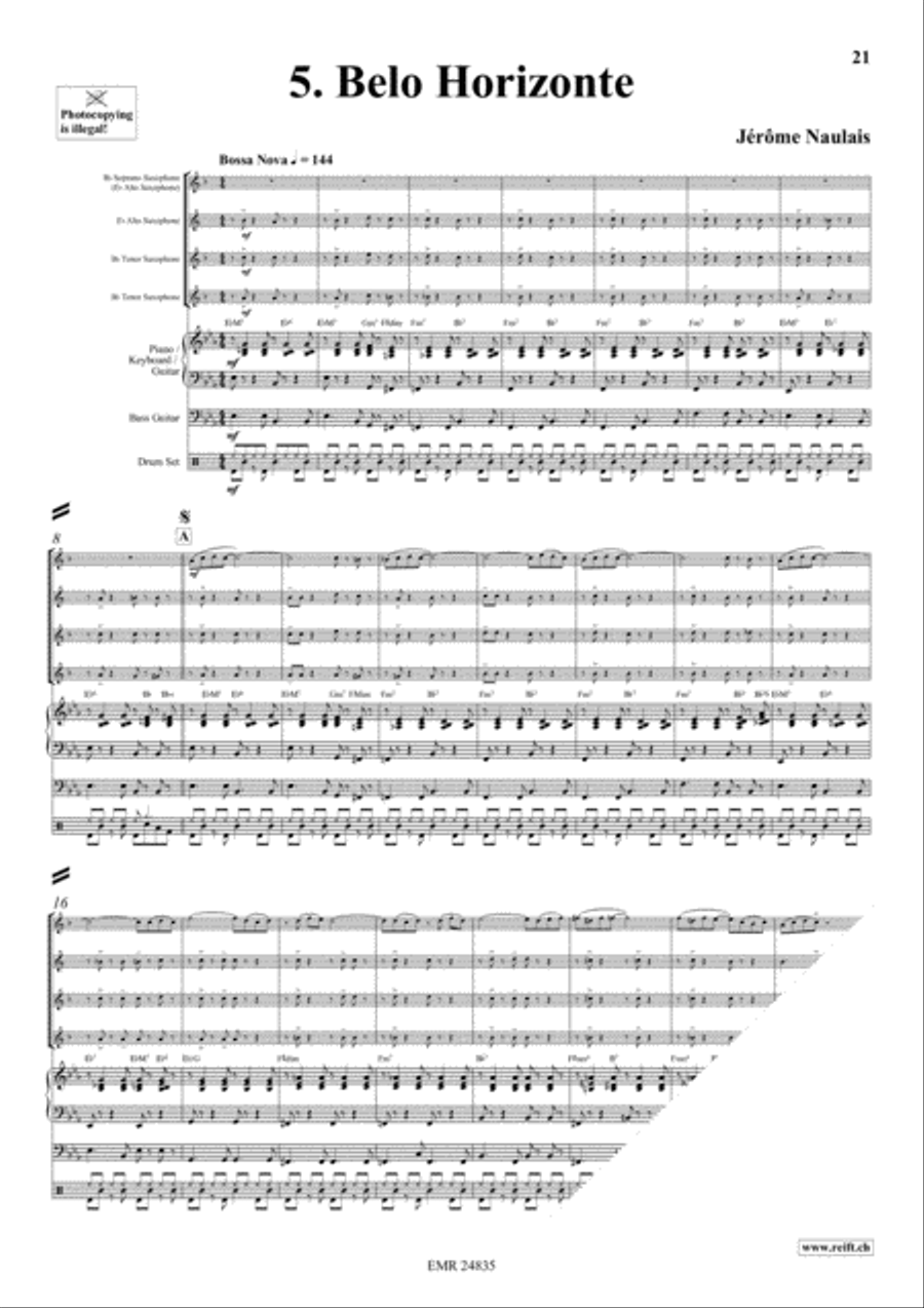Play With Your Band Volume 1 Saxophone Quartet scores gallery preview page 8