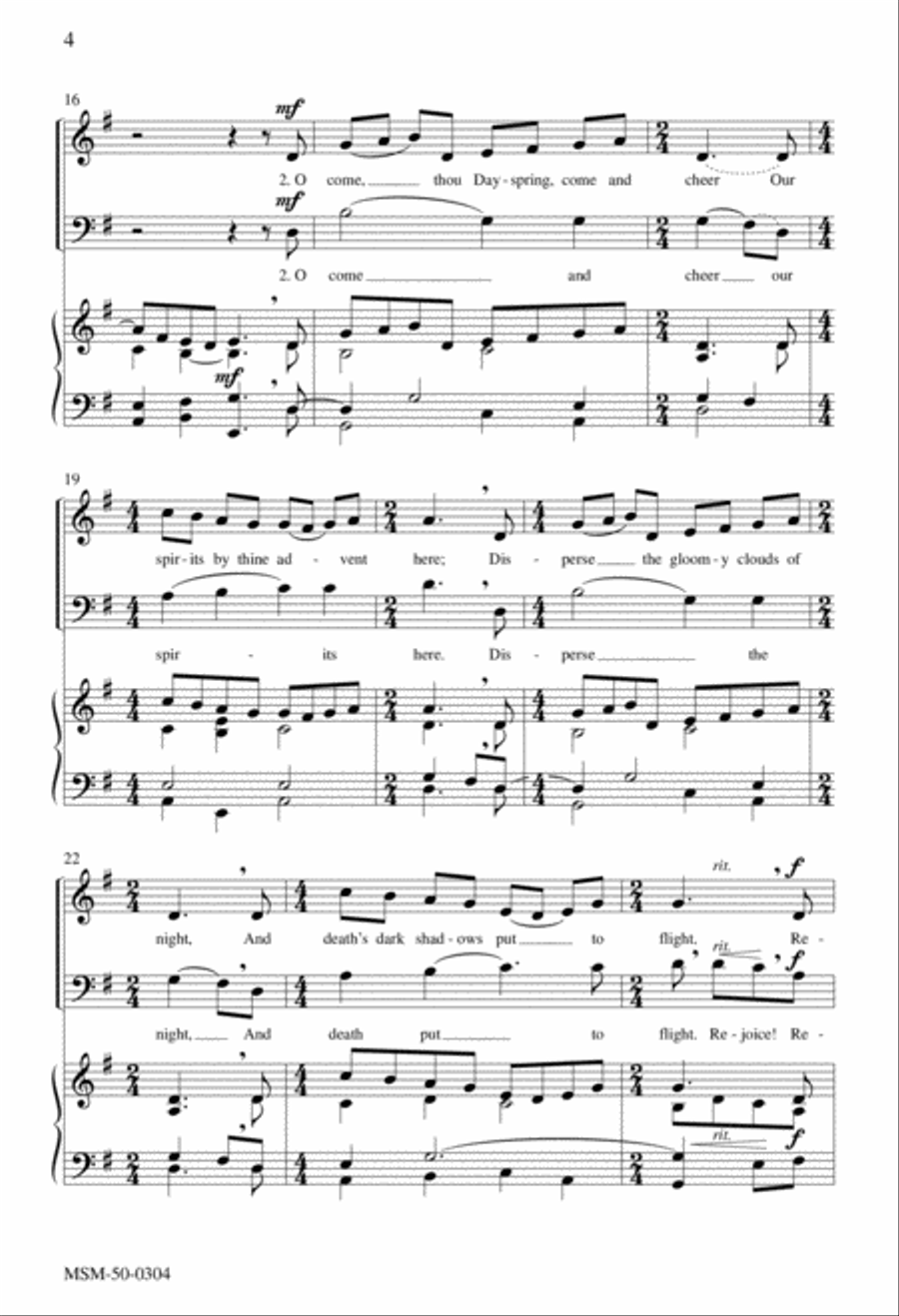 O Come, O Come, Emmanuel 2-Part scores gallery preview page 3