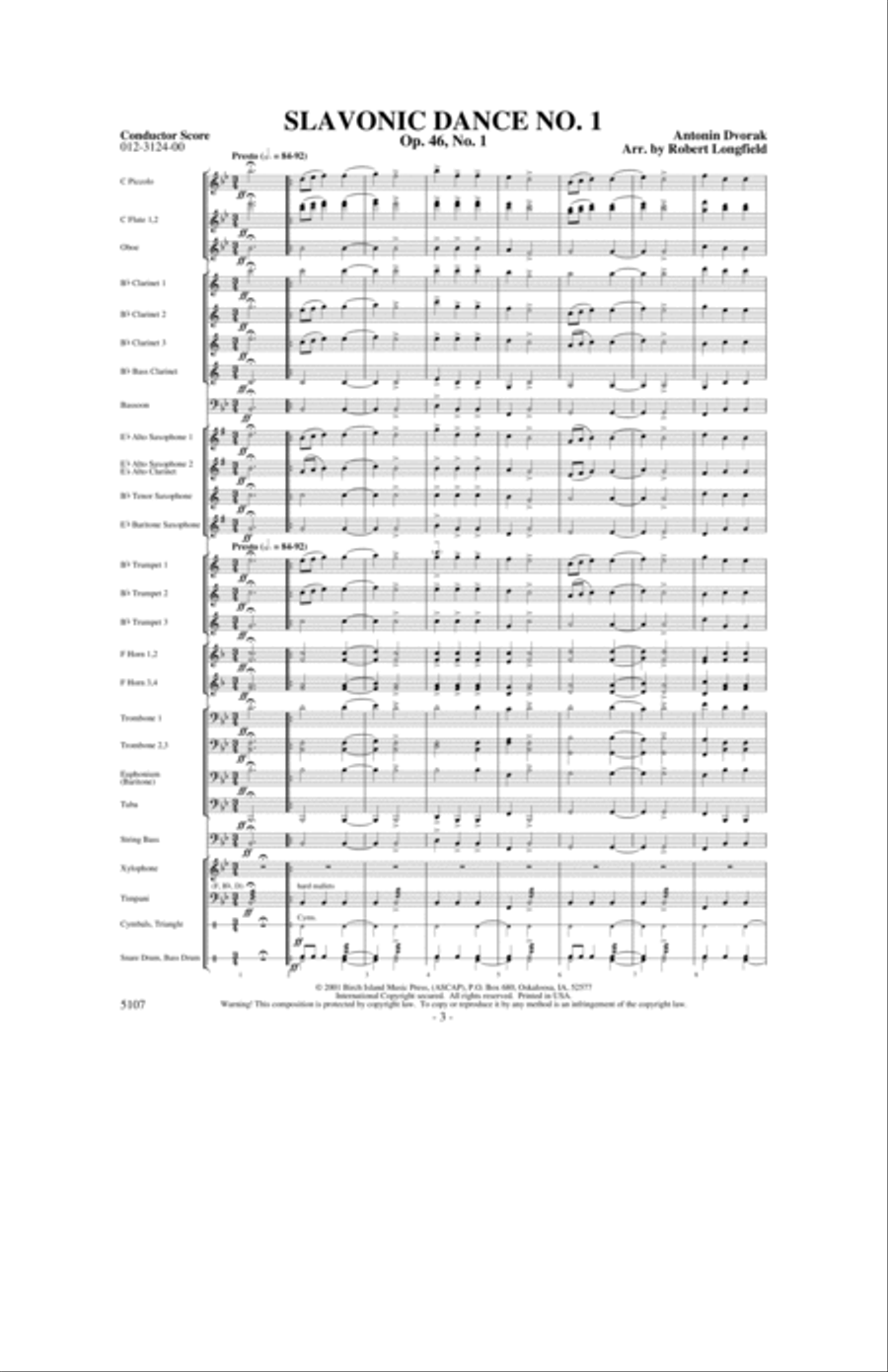 Slavonic Dance No. 1 Slavonic Dance No. 1 Concert Band scores gallery preview page 2