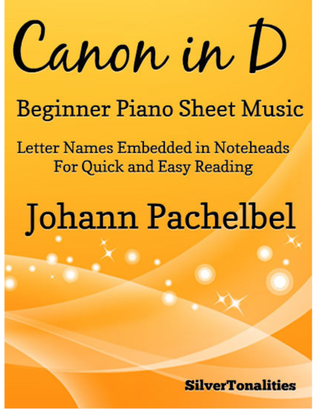 Book cover for Canon in D Beginner Piano Sheet Music