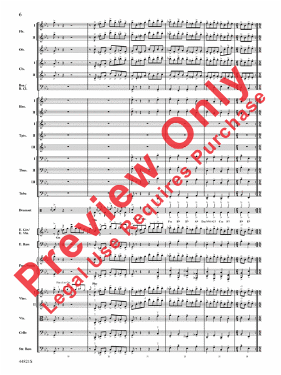Dreams of Fireflies (On a Christmas Night) Full Orchestra scores gallery preview page 7