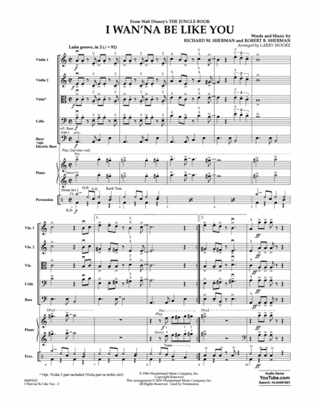 I Wan'na Be Like You (from The Jungle Book) - Conductor Score (Full Score)