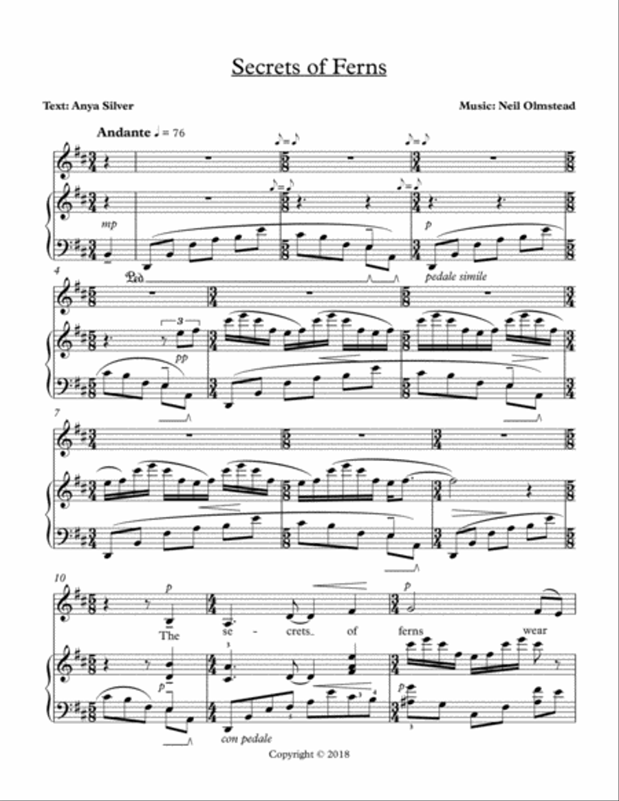 Secrets of Ferns Voice scores gallery preview page 1
