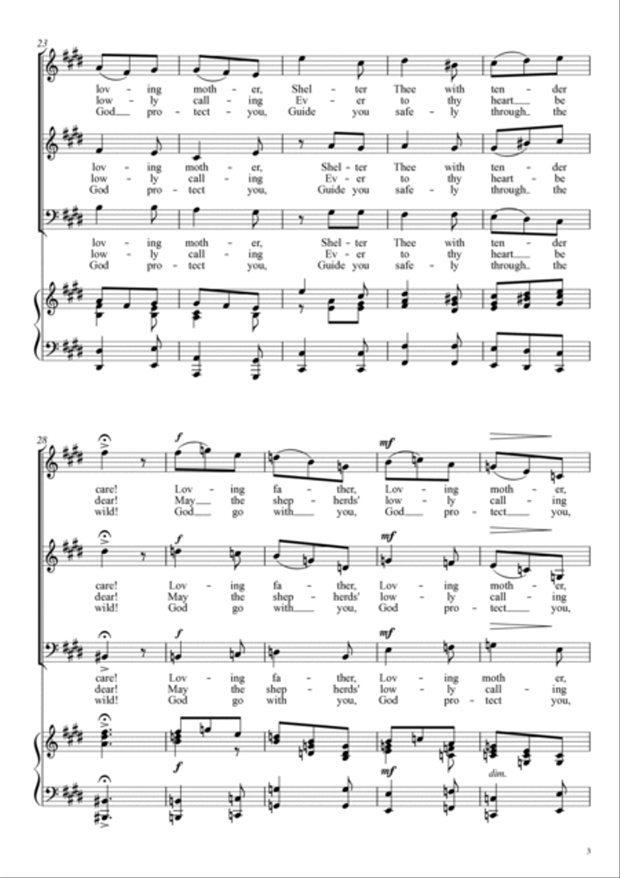 The Shepherds' Farewell (SAB version) 3-Part scores gallery preview page 3