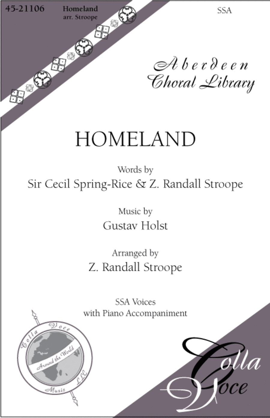 Homeland (Choral Score) Homeland (Choral Score) SSA scores gallery preview page 1