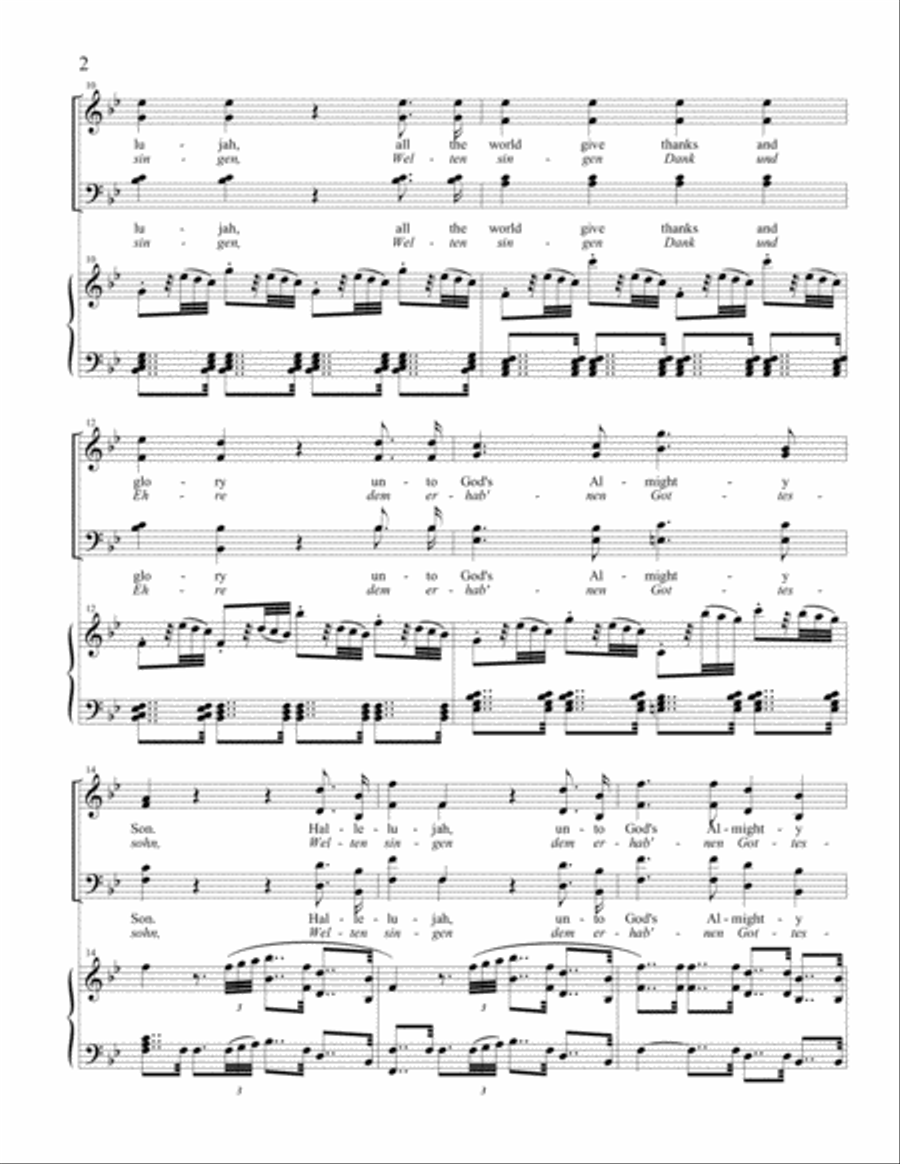 Worlds Sing (Hallelujah from the Mount of Olives - SATB) 4-Part scores gallery preview page 2