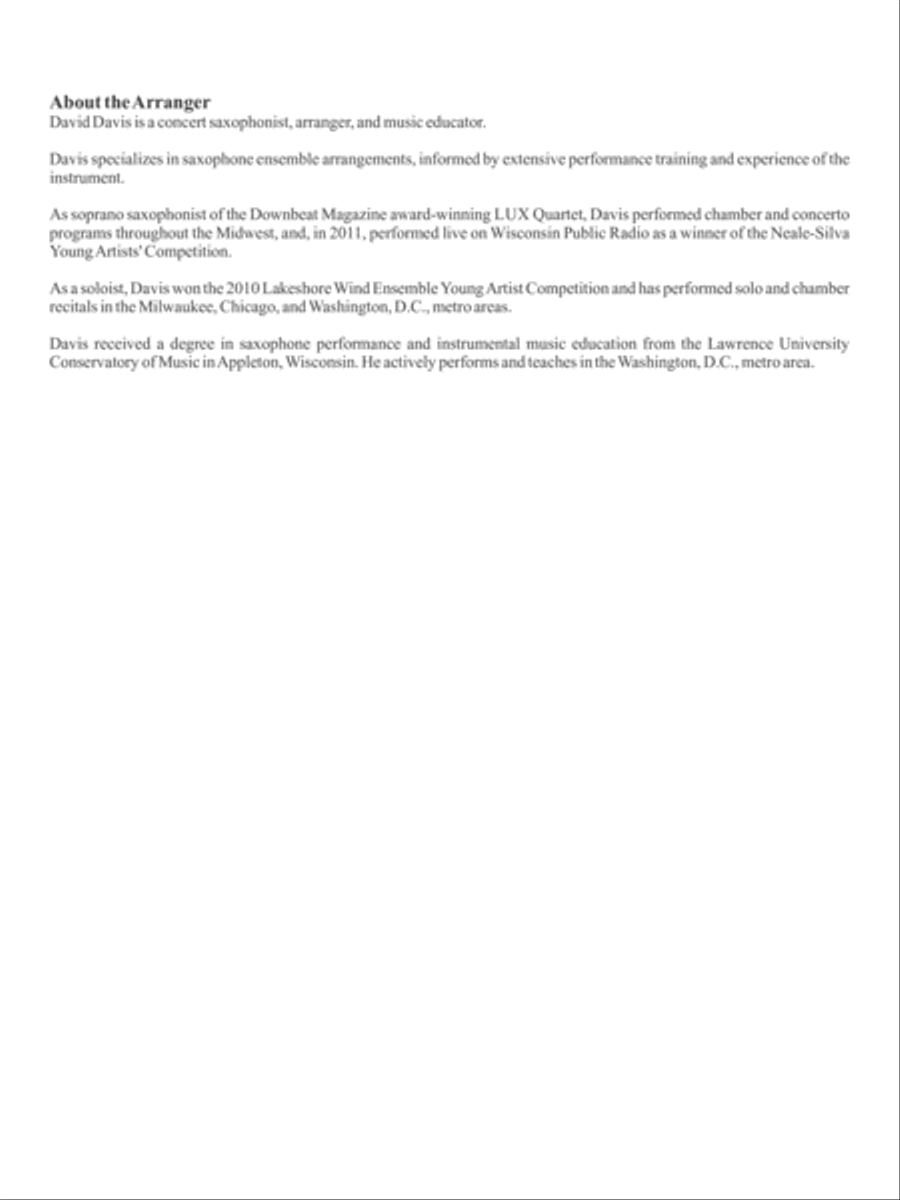 Clair de Lune Saxophone Quartet scores gallery preview page 3