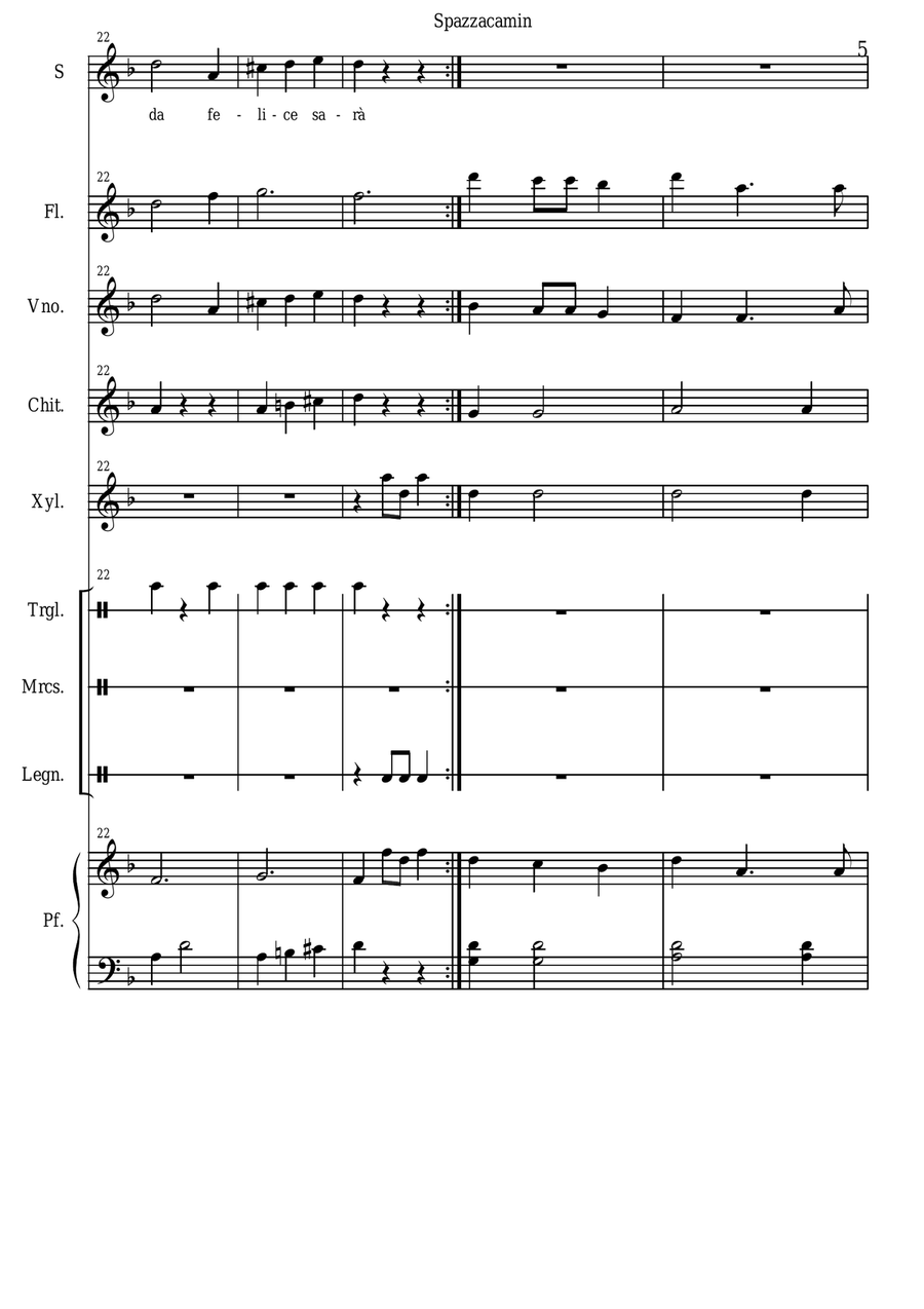Cam caminì Spazzacamin Unison Choir scores gallery preview page 5