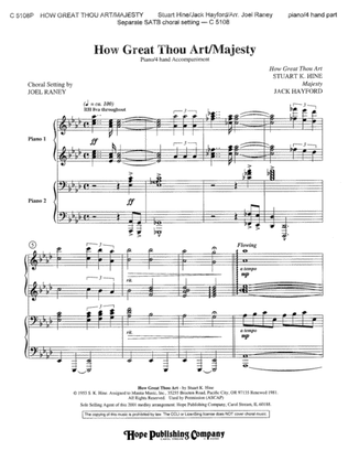 How Great Thou Art/Majesty- 4-Hand Piano Part-Digital Download