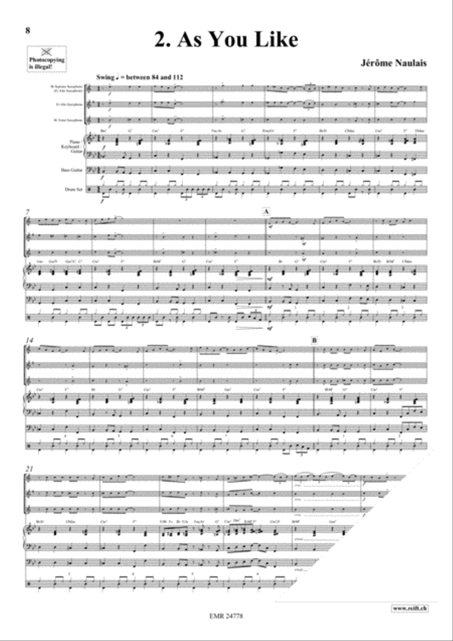Play With Your Band Volume 1 Saxophone Ensemble scores gallery preview page 5