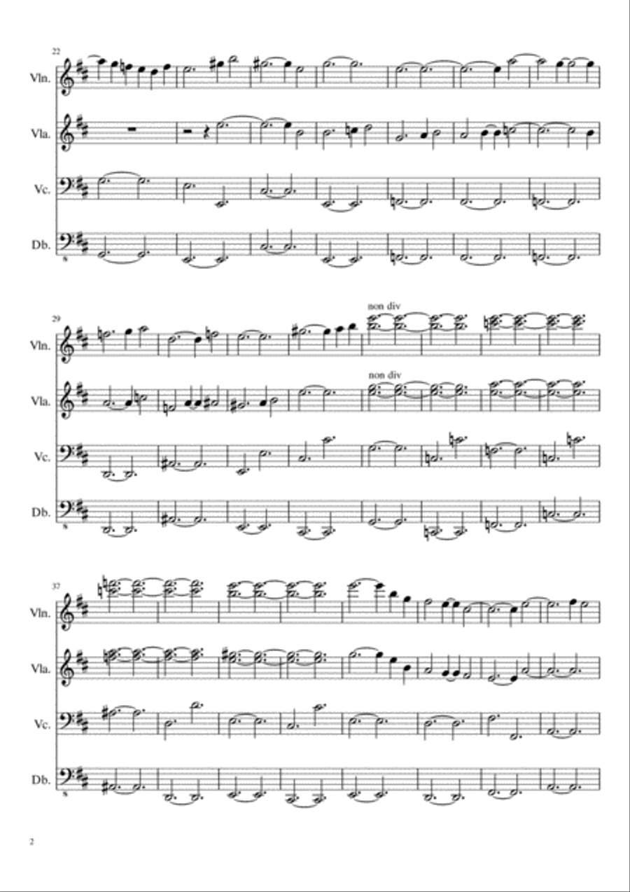Arcadia - String Quartet in D Major String Quartet scores gallery preview page 2