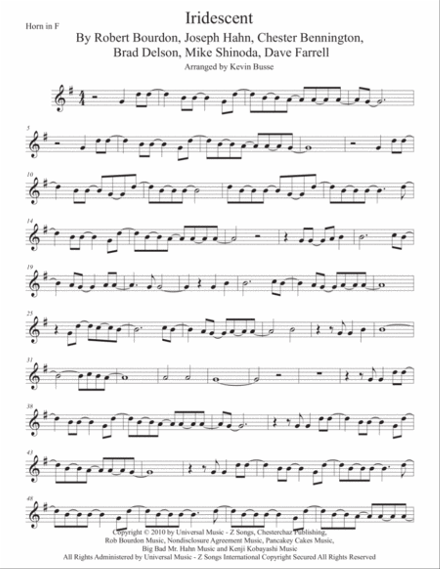 Iridescent Horn Solo scores gallery preview page 1