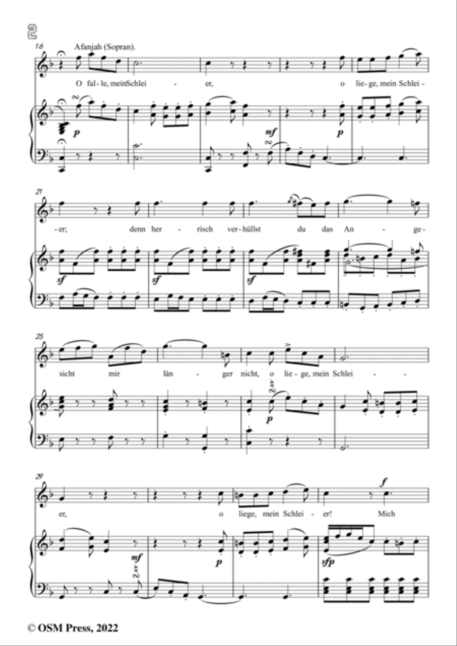 Loewe-Schleier-Romanze,in F Major,for Voice and Piano Voice Solo scores gallery preview page 4