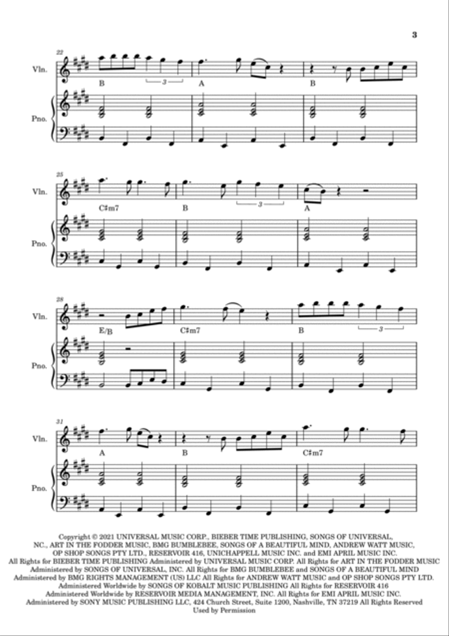Hold On Hold On Violin Solo scores gallery preview page 3