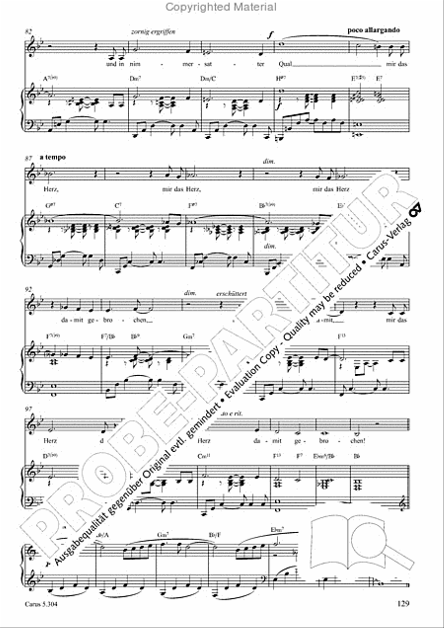 Schindler: Rosenzeit. Ein Liederzyklus uber die Liebe. Chansons fur Singstimme und Klavier Piano scores gallery preview page 130