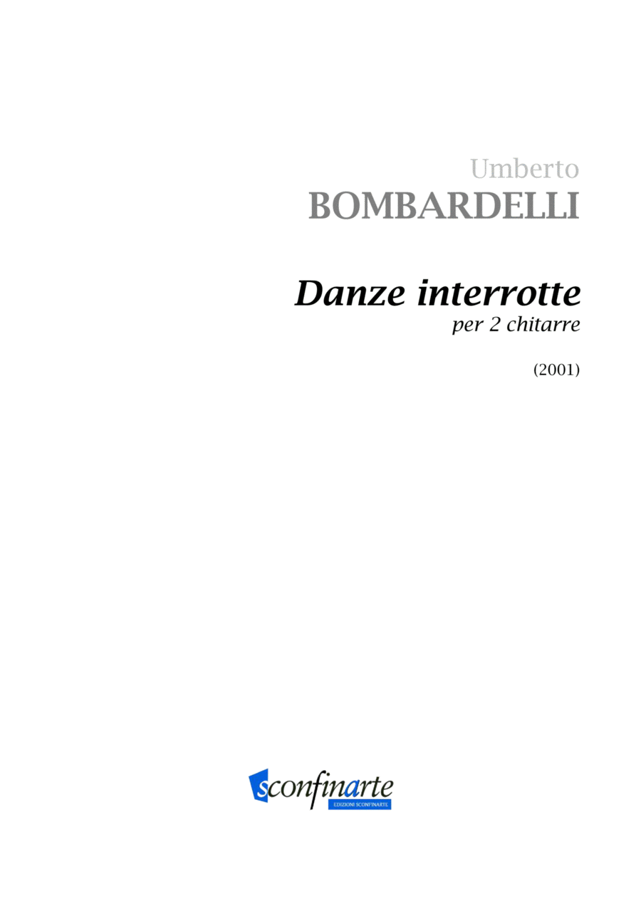 Umberto Bombardelli: DANZE INTERROTTE (ES 623) Acoustic Guitar scores gallery preview page 1