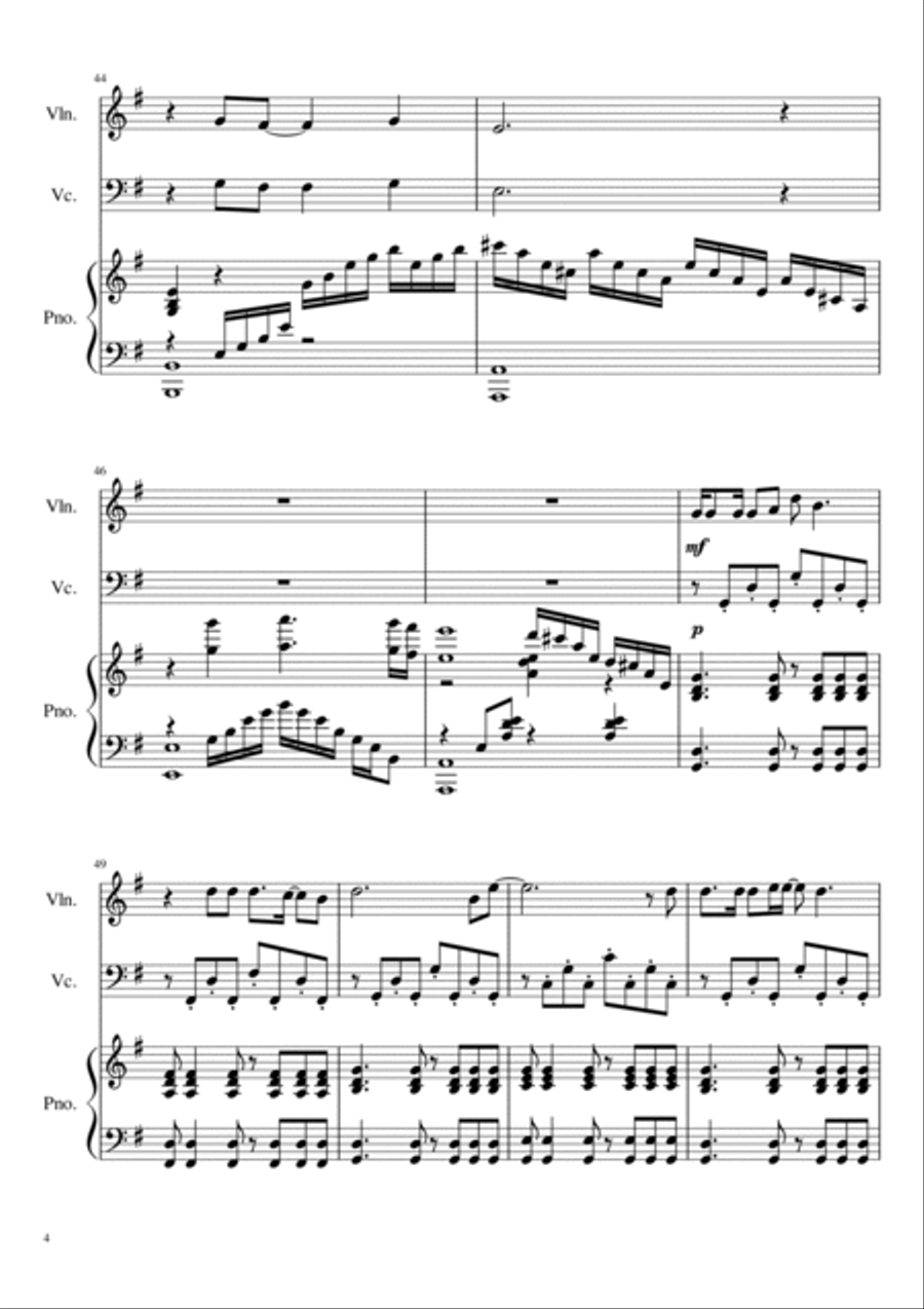 Show Yourself - Score Only Piano Trio scores gallery preview page 4