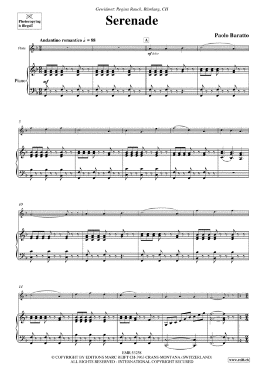 Serenade Flute Solo scores gallery preview page 3