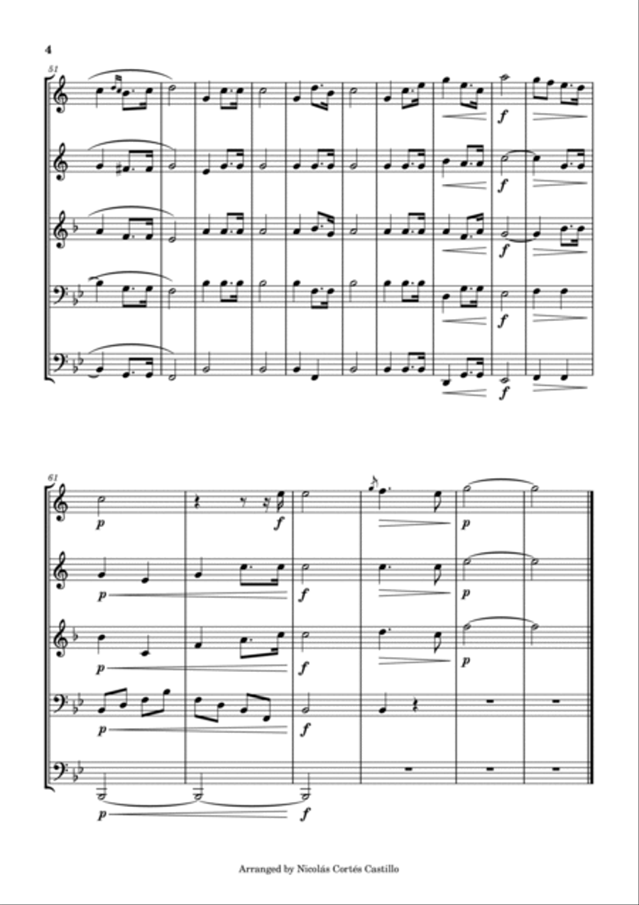 Richard Wagner - Bridal Chorus (Wedding March) for Brass Quintet Richard Wagner - Bridal Chorus (Wedding March) for Brass Quintet Brass Quintet scores gallery preview page 6