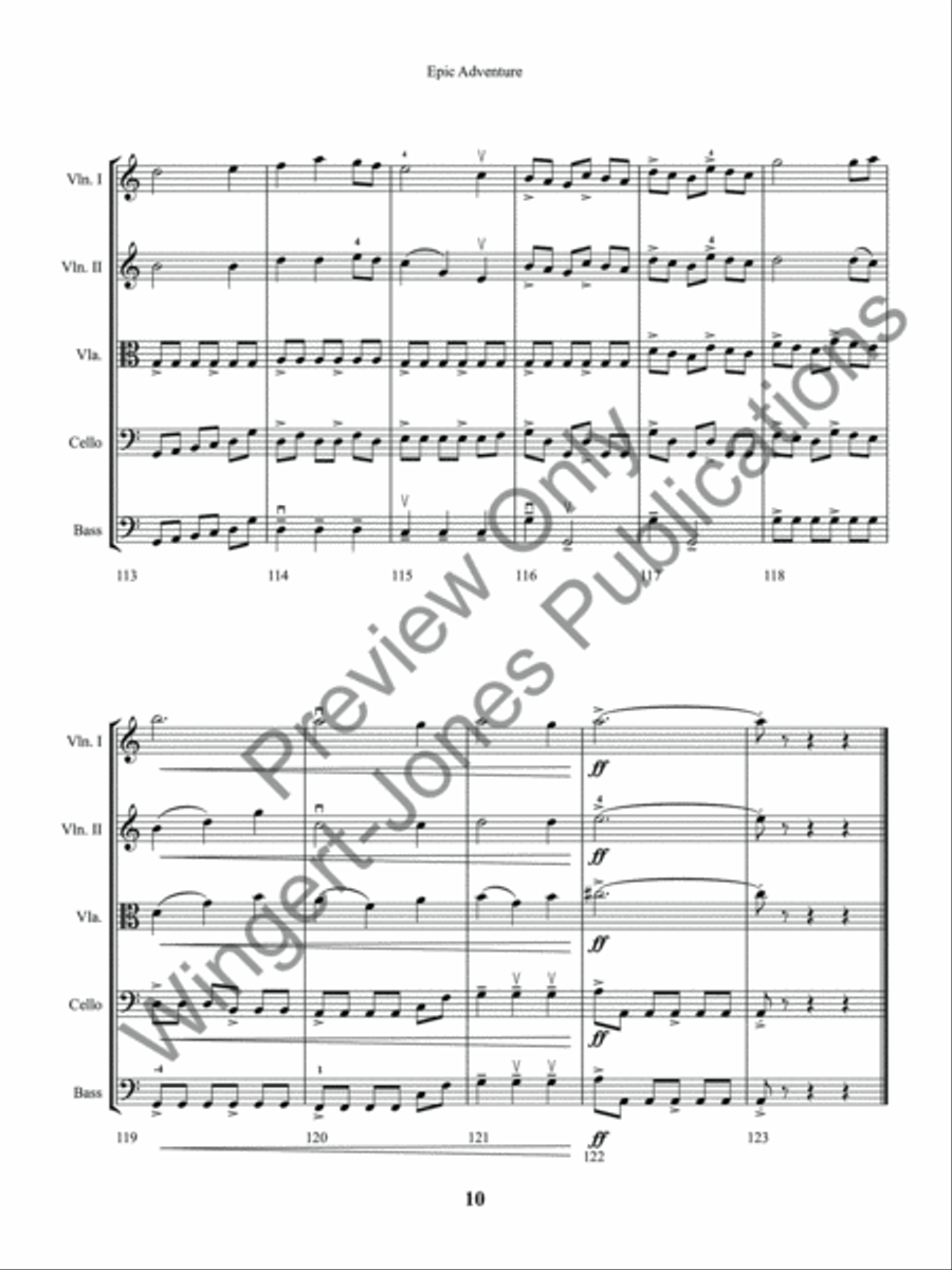 Epic Adventure String Orchestra scores gallery preview page 13