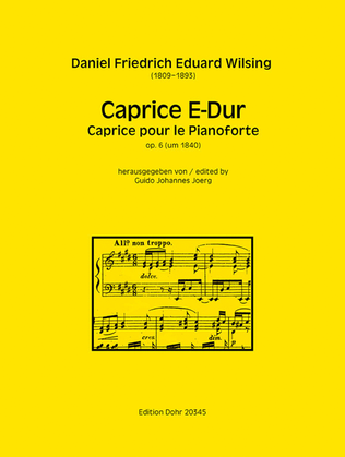 Caprice für Pianoforte E-Dur op. 6 (um 1840)