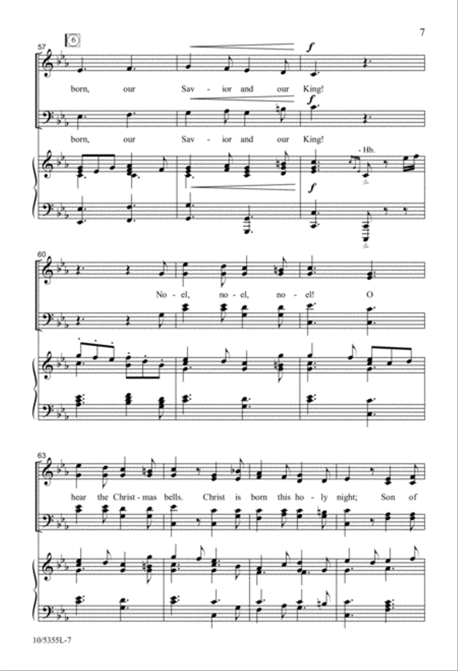 Ding Dong! The Christmas Bells Are Ringing 4-Part scores gallery preview page 7