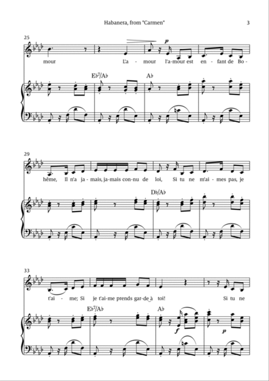 Habanera (for alto - G# minor/ Ab major) Chamber Music scores gallery preview page 3