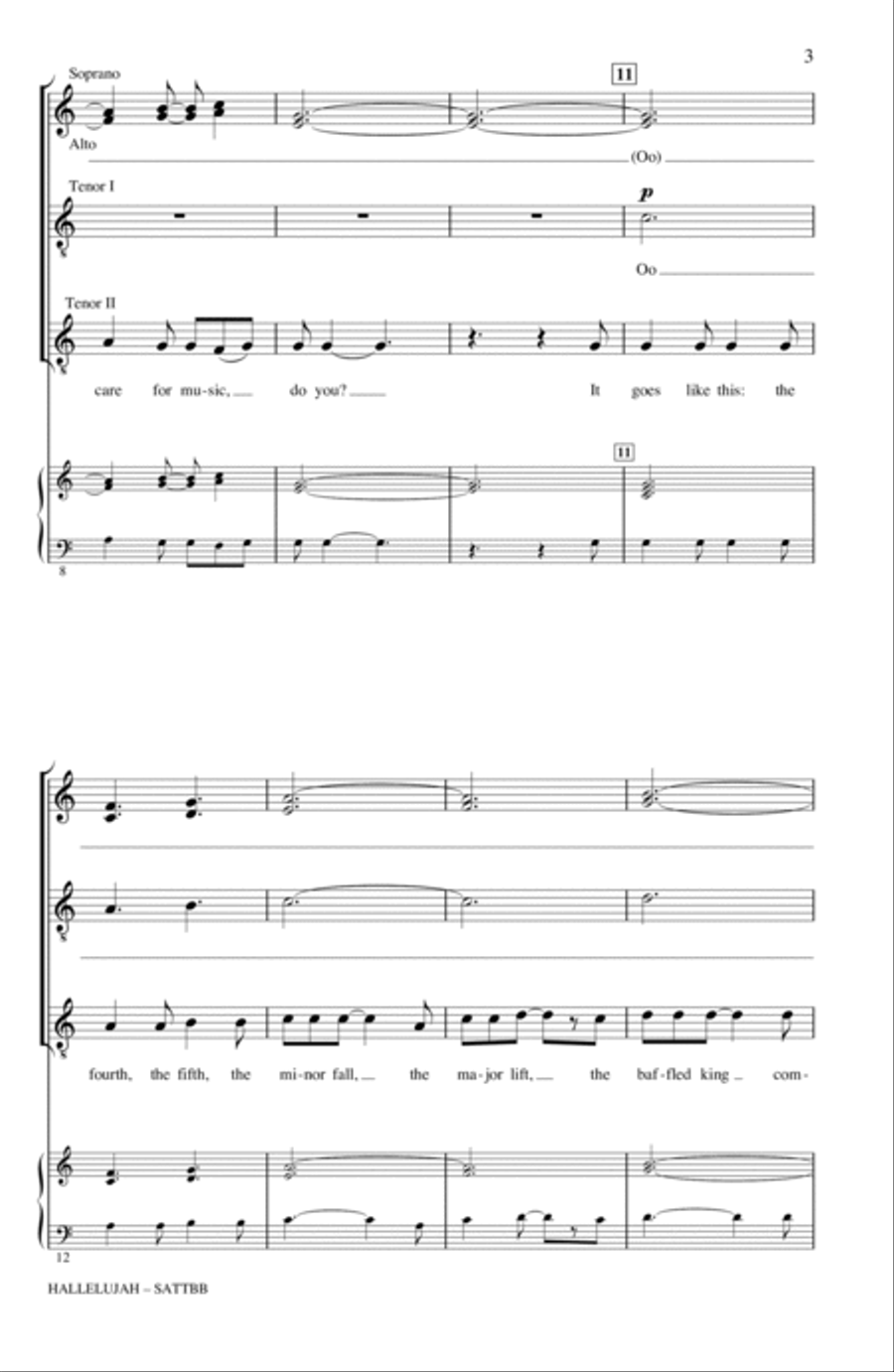 Hallelujah (arr. Philip Lawson) 4-Part scores gallery preview page 2