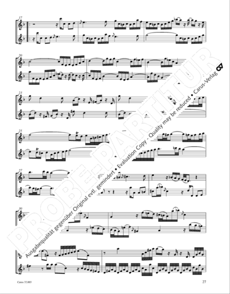 Gesamtausgabe Band 3 (Kammermusik: Duette, Solo- und Triosonaten) Score scores gallery preview page 48