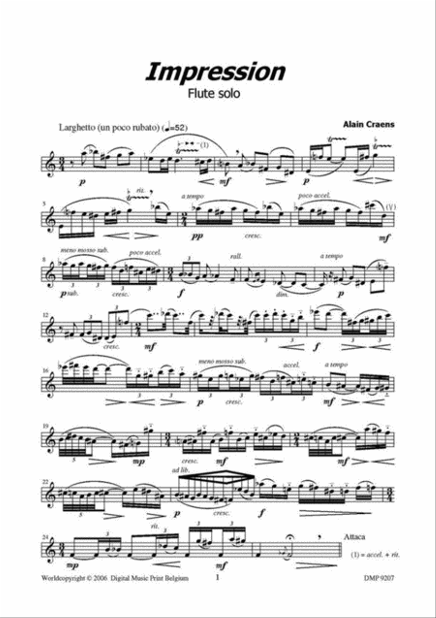 Impression Flute Solo scores gallery preview page 2