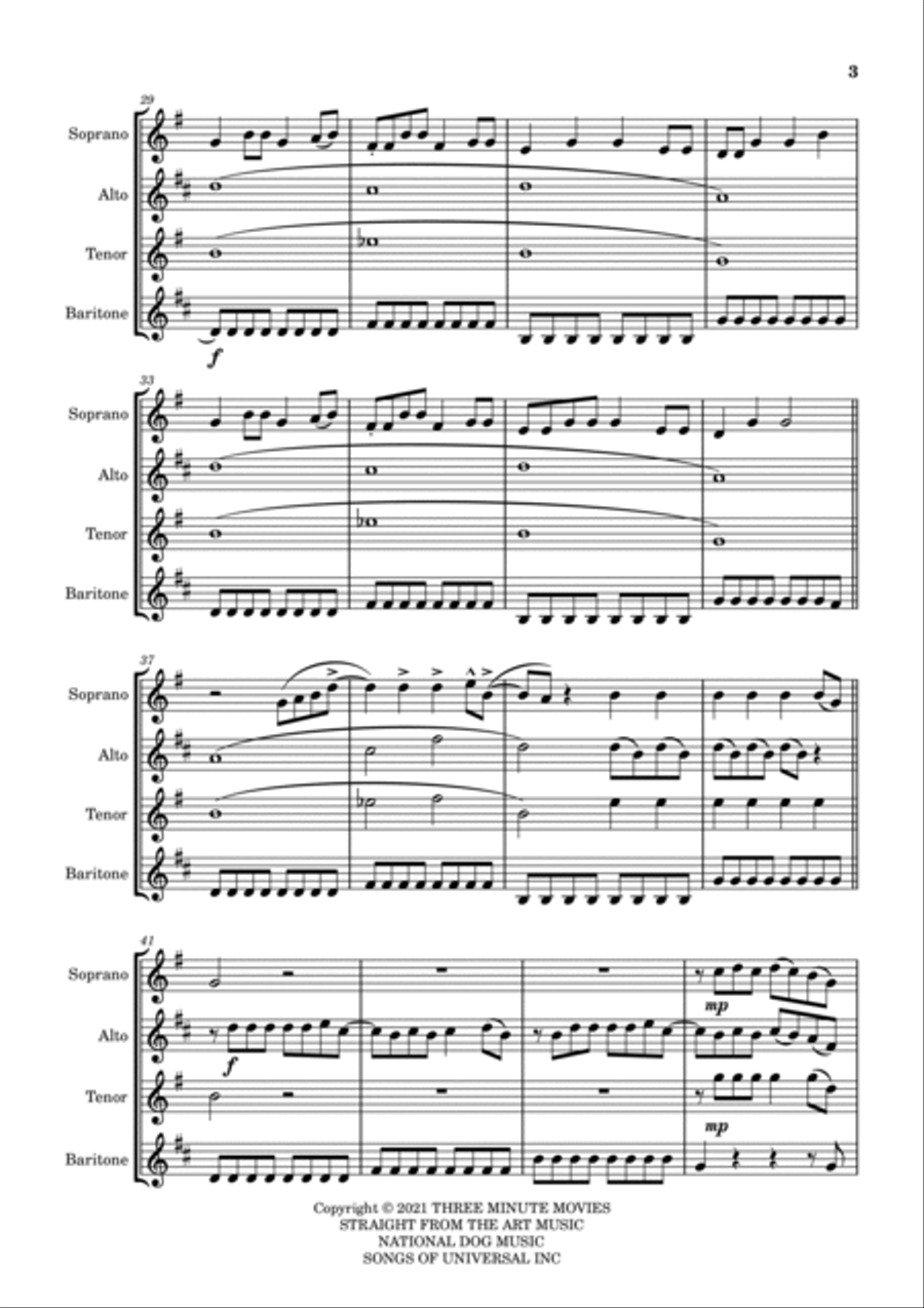 Abcdefu - Score Only Abcdefu - Score Only Woodwind Quartet scores gallery preview page 3
