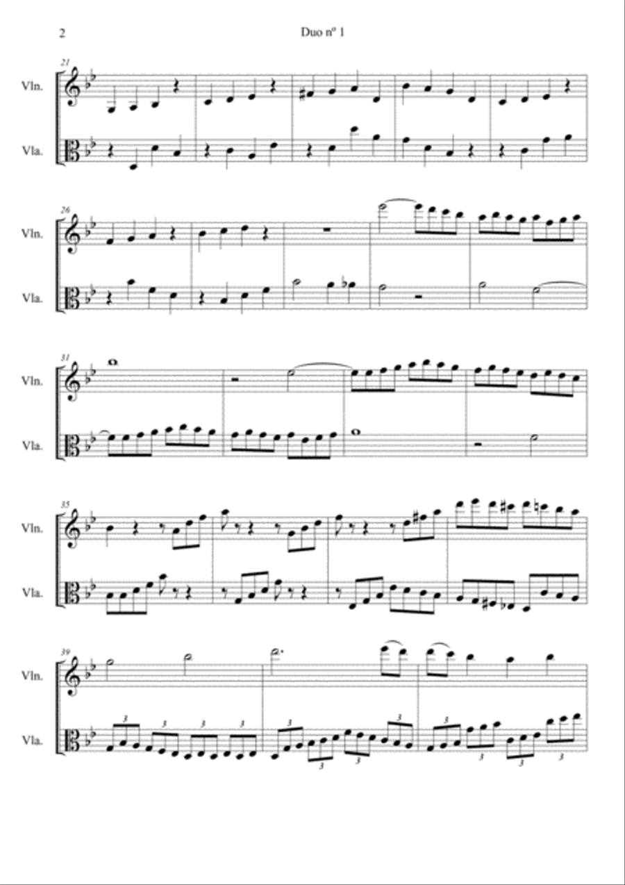Duo for Violin and Viola String Duet scores gallery preview page 2