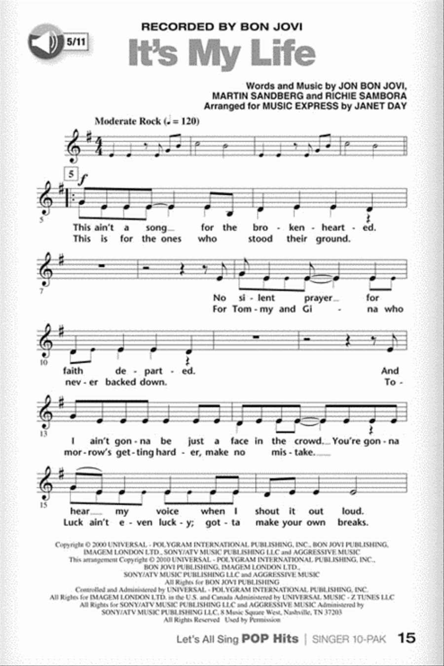 Let's All Sing Pop Hits Choir scores gallery preview page 6