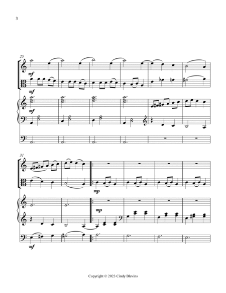 Carol Of the Bells, for Violin, Viola, Cello and Piano image number null