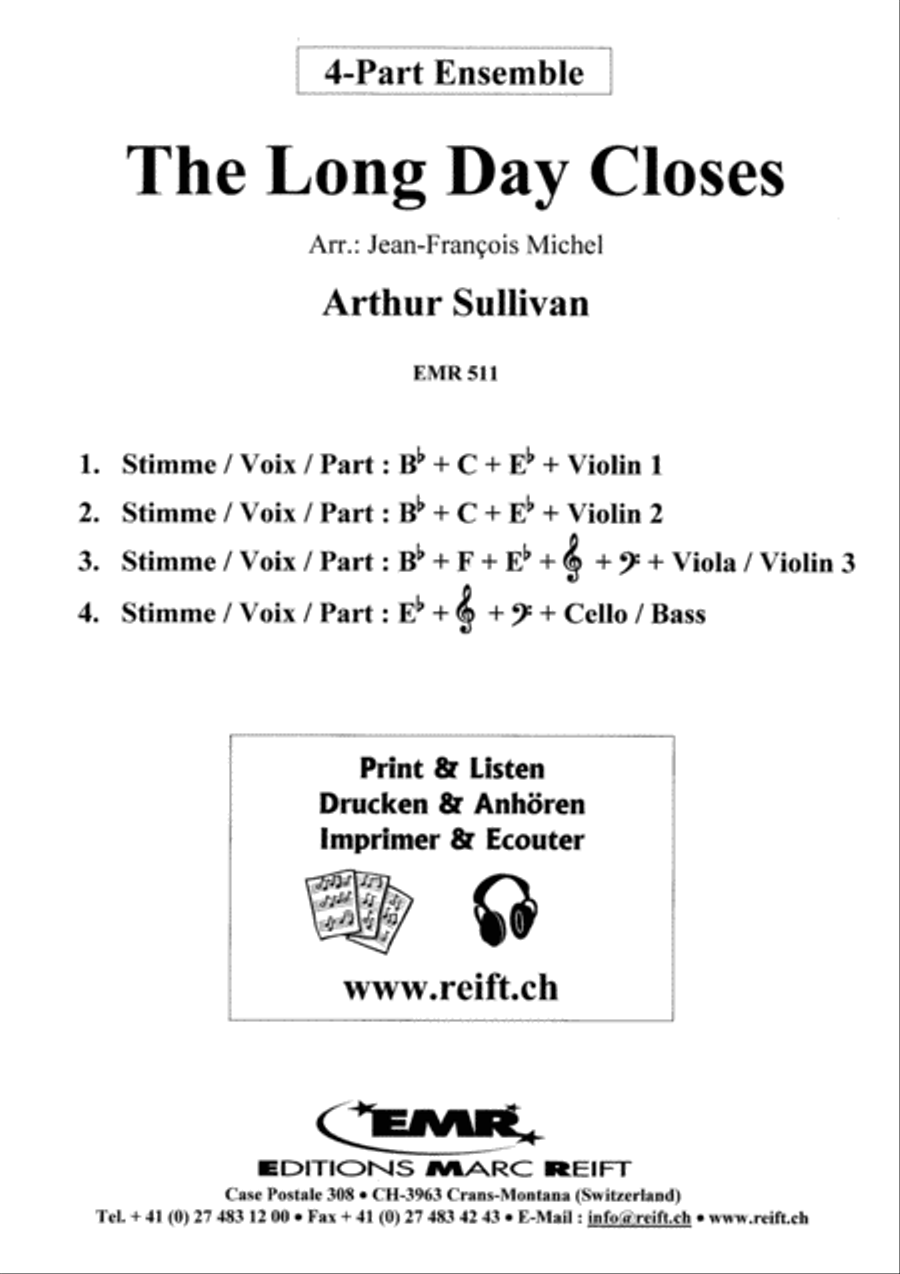 The Long Day Closes Woodwind Quartet scores gallery preview page 2