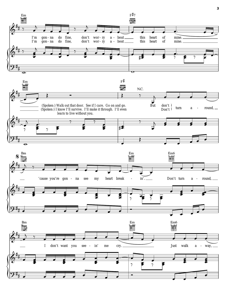 Don't Turn Around Acoustic Guitar scores gallery preview page 3