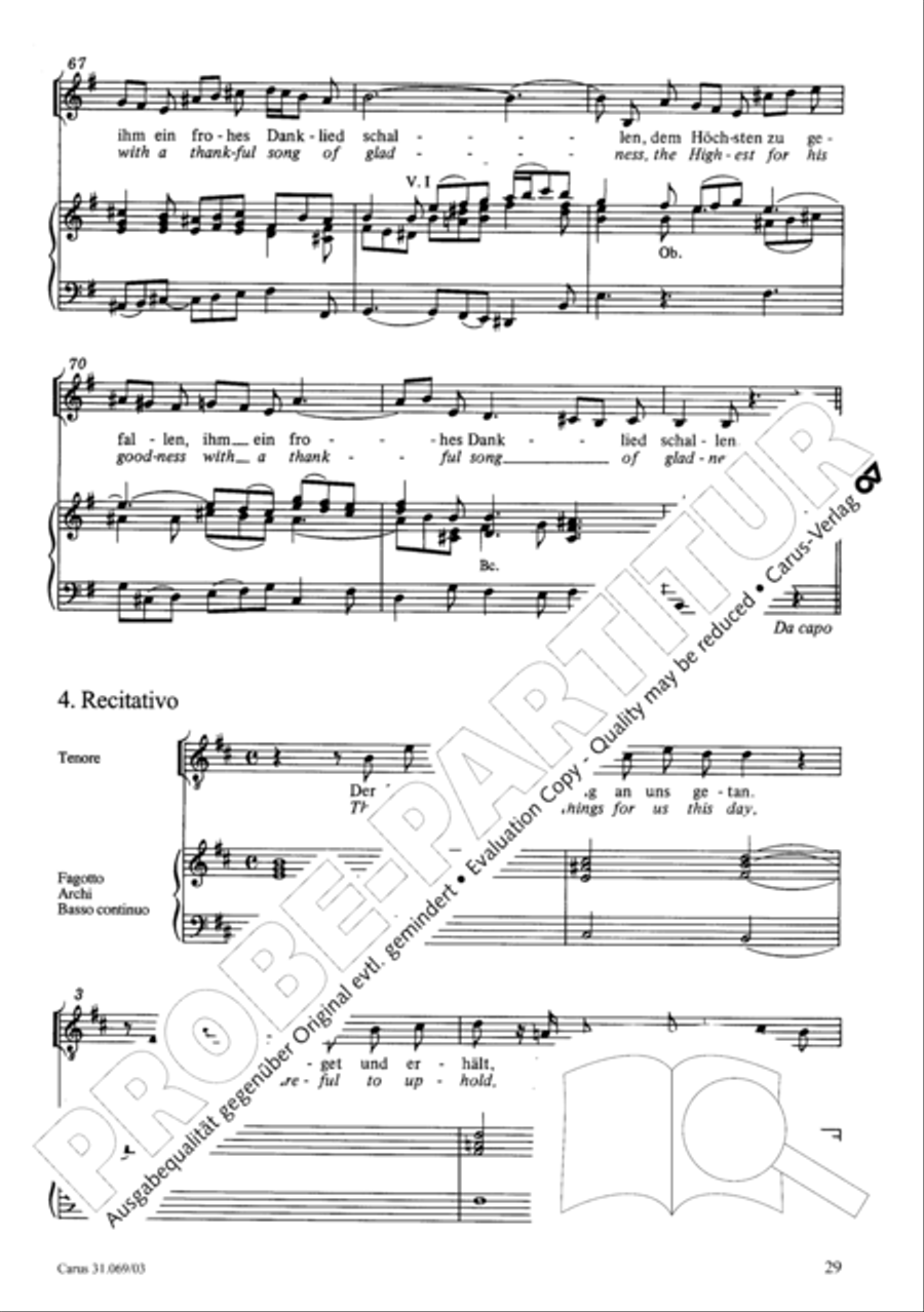 Praise the Lord, O my spirit (Lobe den Herrn, o meine Seele) 4-Part scores gallery preview page 29