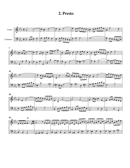 Sonata for violin and continuo, BWV 1024, C minor